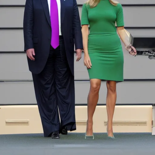 Image similar to donald trumps hair got up, green legs and walked off his head