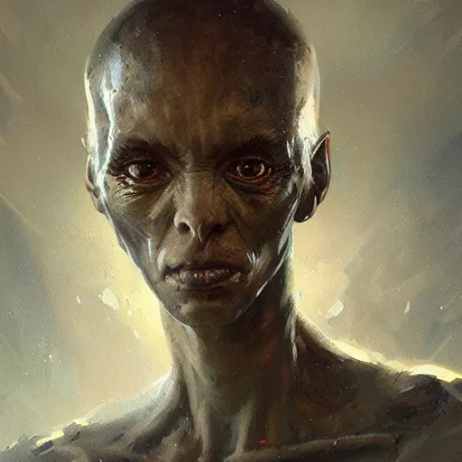 Image similar to a portrait of an alien by greg rutkowski