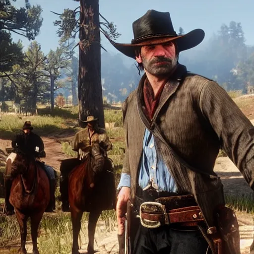 Image similar to daniel day lewis as the main protagonist in red dead redemption 2