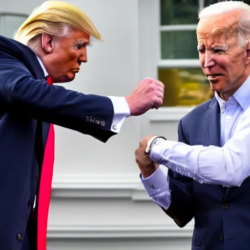 Image similar to Donald Trump punching Joe Biden