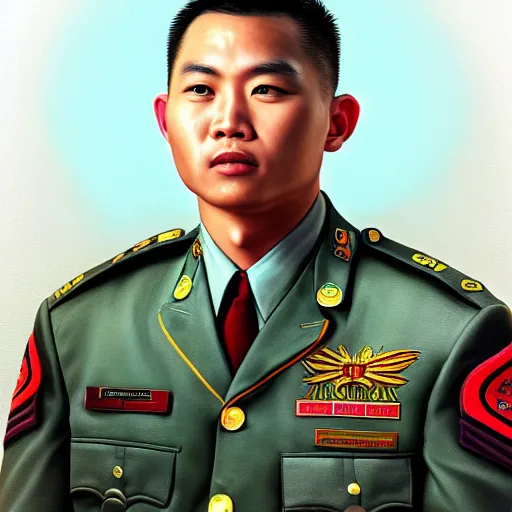 Image similar to lt. john liama, hyper detailed masterpiece, digital art painting, hyper realism aesthetic