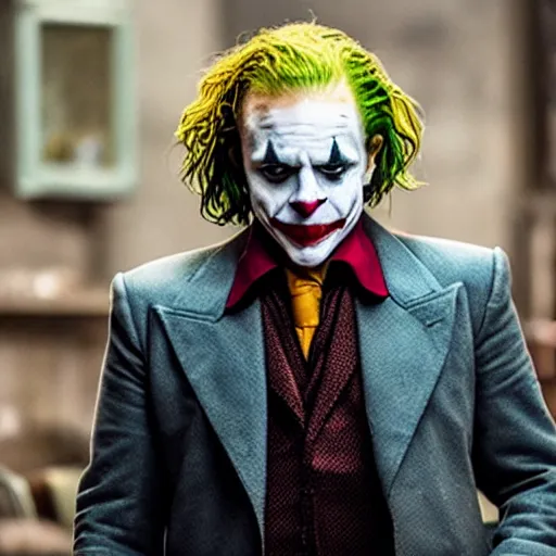 Prompt: film still of Rupert Grint as joker in the new Joker movie