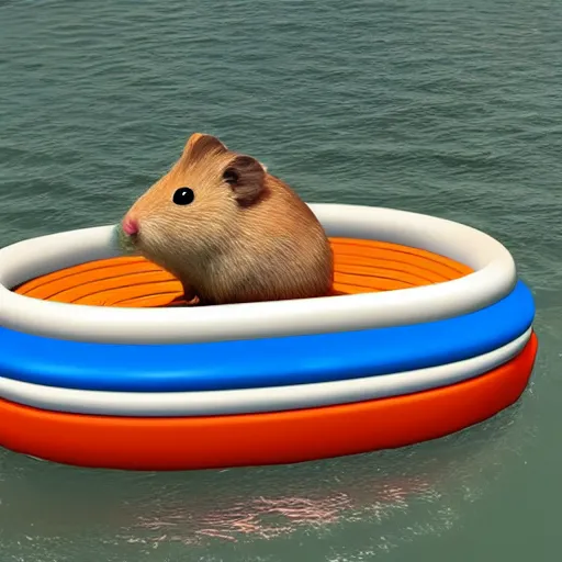 Prompt: a giant hamster boat photorealistic