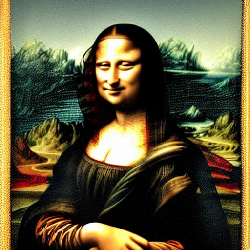 monalisa painting in van gogh style art | Stable Diffusion