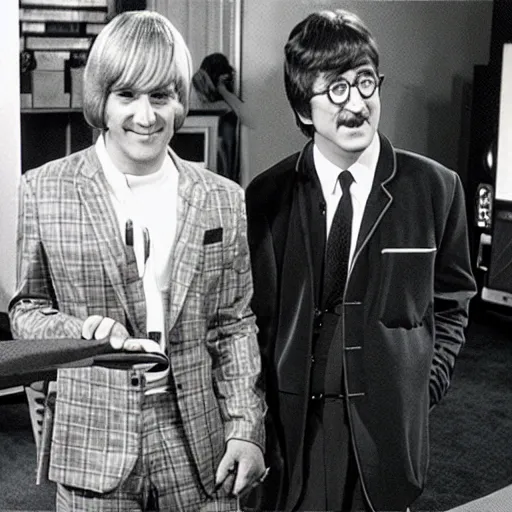 Image similar to on the tv set of captain kangaroo, guest starring john lennon