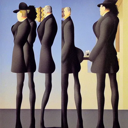 Image similar to magritte style surrealist art