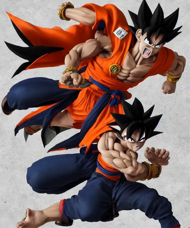 Image similar to son goku as a warhammer miniature trending on artstation deviantart pinterest hyper detailed photorealistic highlights and shadow hd 8 k post - processing high resolution
