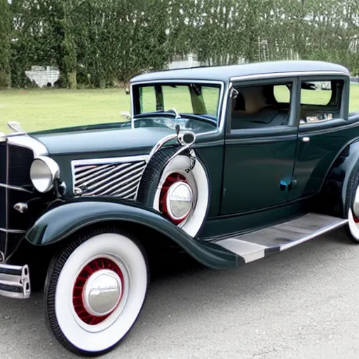 Prompt: a modernized 1930s car