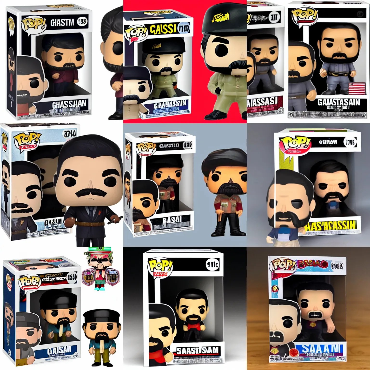 Prompt: ghastly Saddam Hussein funko pop