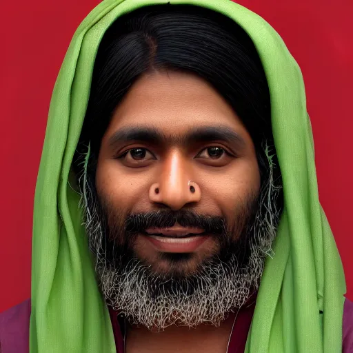 Image similar to portrait of bangladeshi singer james from the band nagar baul, wikipedia, photorealistic, 8 4 mm, editorial photography, high details, octane render, 4 k