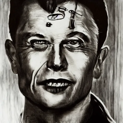 Image similar to Elon Musk by H. R. Giger, highly detailed