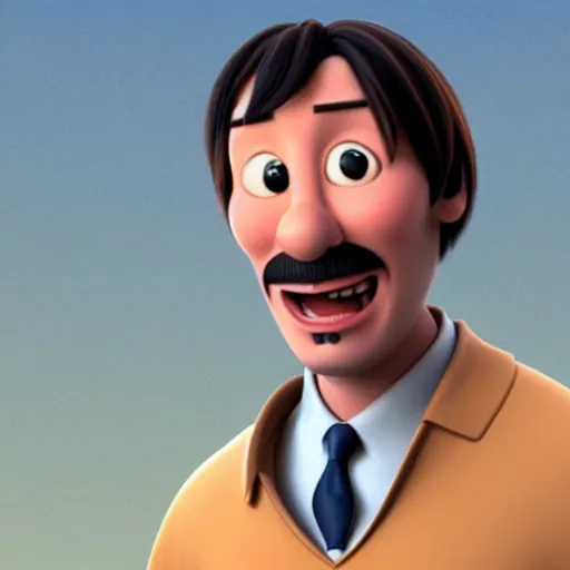 Image similar to Keanu reeves as a Pixar character