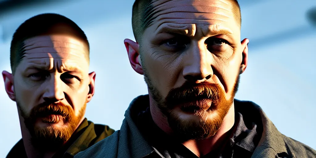 Image similar to Tom Hardy as from breaking bad series, cinematic lighting