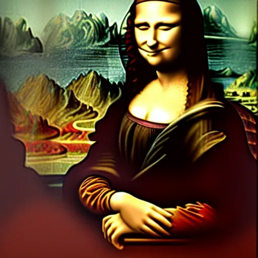 Image similar to mona lisa in chinese dress