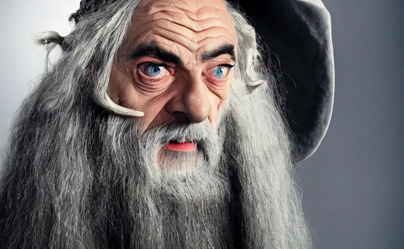 Image similar to Mr. Bean as Gandalf