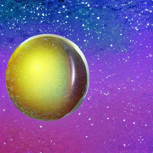 Prompt: crystal ball containing a galaxy, serene, hyper detailed, photorealistic, 4k, sheen on glass, reflection from window