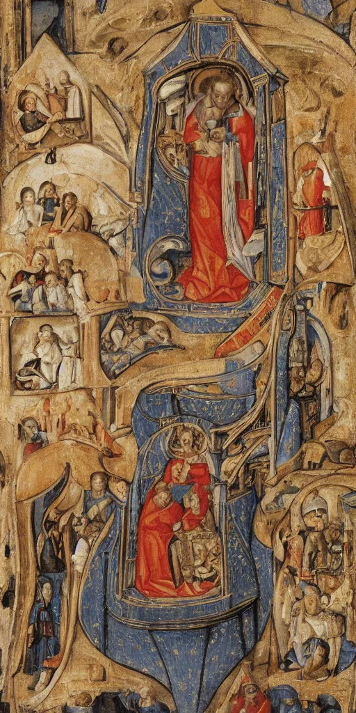 Image similar to the space shuttle in medieval religious art