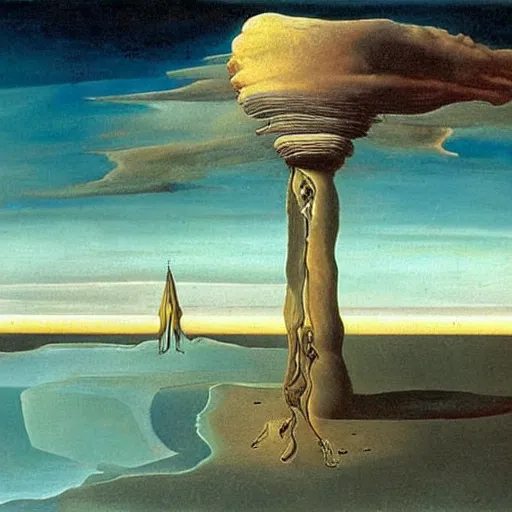 Image similar to the end of the world by salvador dali