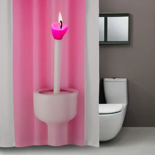 Prompt: beautiful glowing candle - lit zen minimalst modern bathroom coverd in rose petals, warmly lit