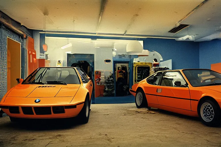 Prompt: A single BMW M1 made out of bones and glass, inside of a car wash, ektachrome photograph, volumetric lighting, f8 aperture, cinematic Eastman 5384 film