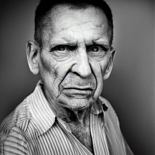 Image similar to evil ron huldai, award winning portrait photography