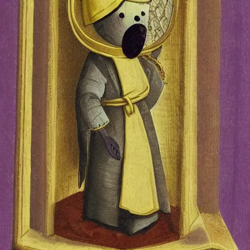 Prompt: a bee who is religious and dressed as a priest