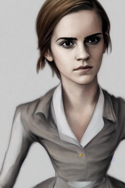 Image similar to picture of scp emma watson by scp foundation, photorealistic, horror