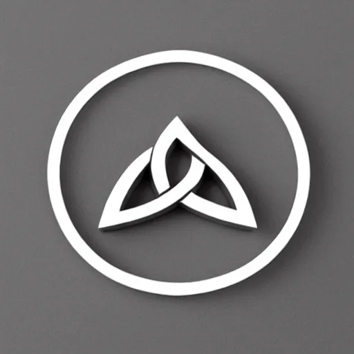 Prompt: modern logo, trefoil knot shaped like a b