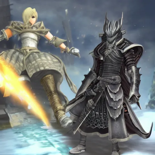 Image similar to saniro x dark souls promotional crossover