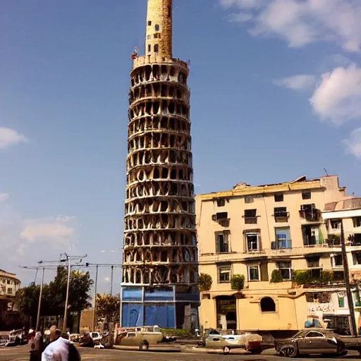 Image similar to a fallen leaning tower of piza