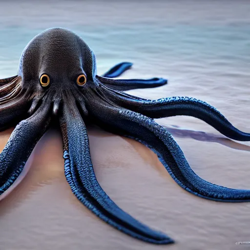 Image similar to A octopus in the ocean centered-photograph film still, matte photo, National Geographic, insane detail, intricate, highly detailed, Zeiss Lens, DSLR photography, smooth, sharp focus, Unreal Engine 5, Octane Render, Redshift, depth of field 8K