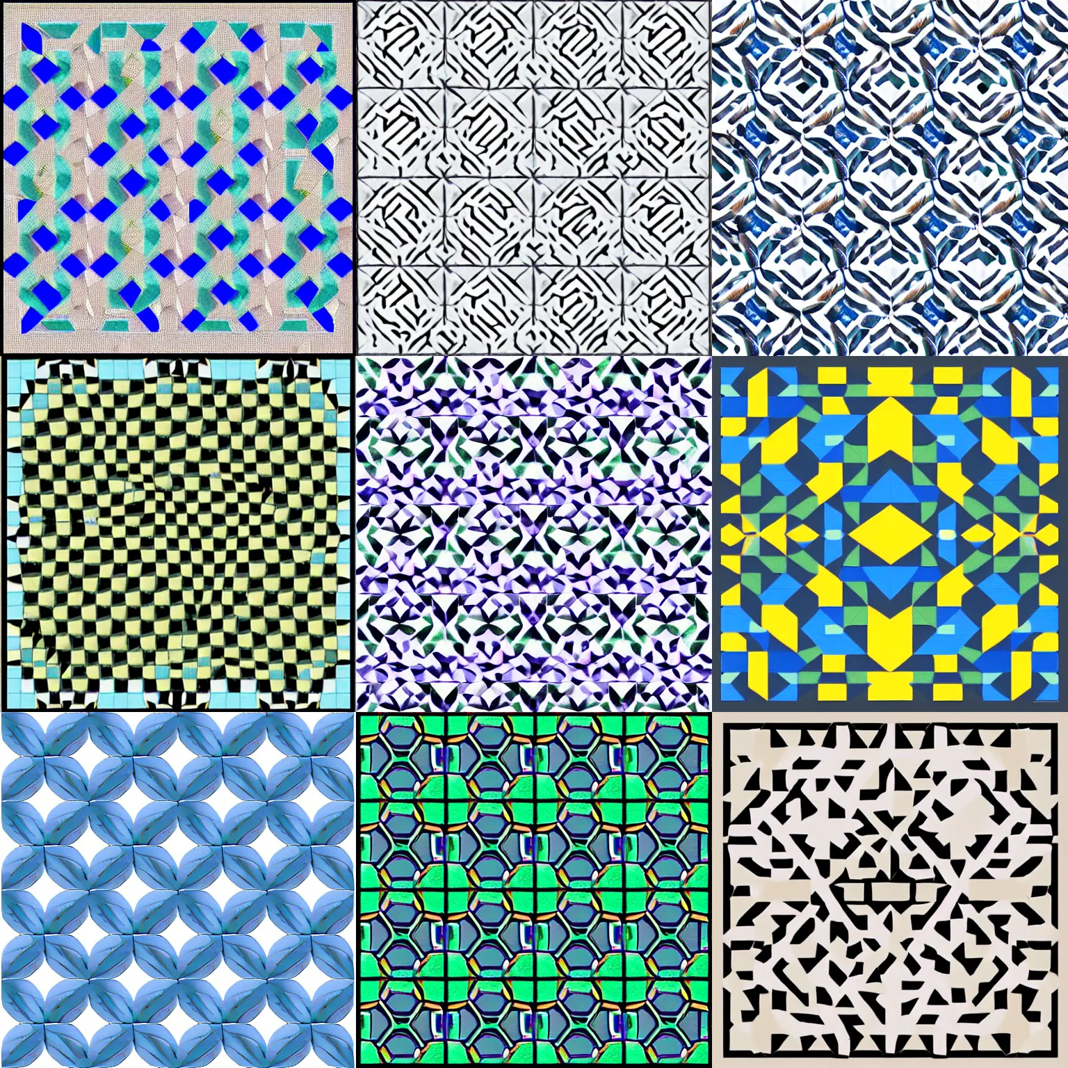Prompt: tessellating pattern, 64x64