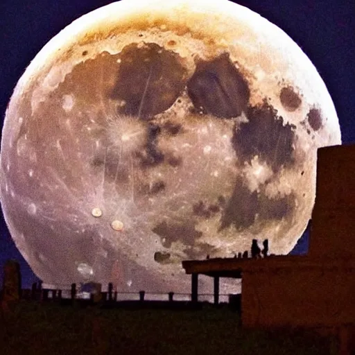 Prompt: super moon photo