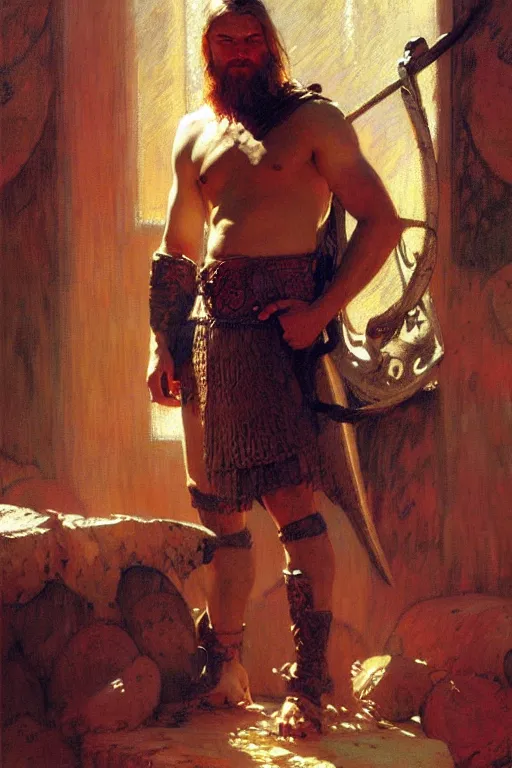 Prompt: attractive viking, matrix, painting by gaston bussiere, craig mullins, greg rutkowski, alphonse mucha