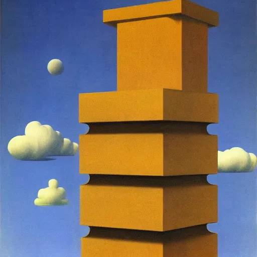 Prompt: Reality collapsing, surrealist art, by René Magritte