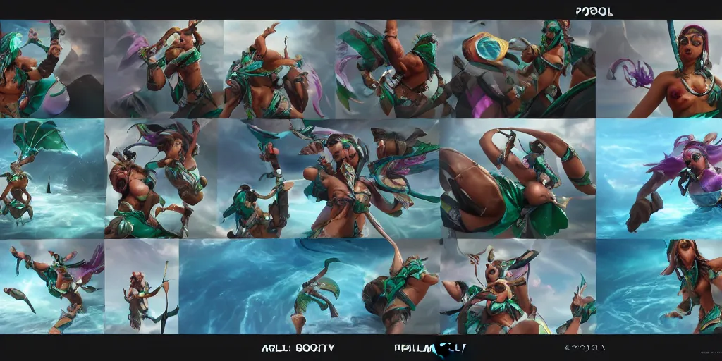 Prompt: beautiful character sheet of pool party Akali (wild rift), views from multiple angles. 3d render, octane render, realistic, highly detailed, 4k, trending on artstation, pixar, cgsociety, unreal engine 5, redshift render, trending on artstation, blender, behance, cg