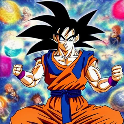 Image similar to goku with dreadlocks, dbz