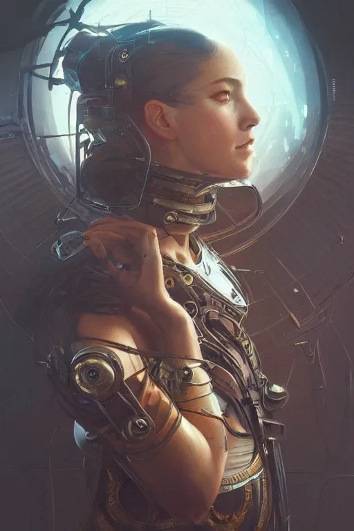 Image similar to ultra realistic illustration, hacknaut cyberpunk, sci - fi, fantasy, intricate, elegant, highly detailed, digital painting, artstation, concept art, smooth, sharp focus, illustration, art by artgerm and greg rutkowski and alphonse mucha