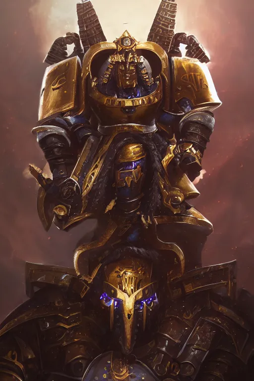 Image similar to queen portrait heros warhammer 4 0 k horus heresy fanart - the primarchs emperor by johannes helgeson animated with vfx concept artist & illustrator global illumination ray tracing hdr fanart arstation zbrush central hardmesh 8 k octane renderer comics stylized