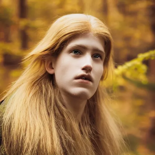 Prompt: a beautiful portrait of a forest elf, golden hair, 8k, photography