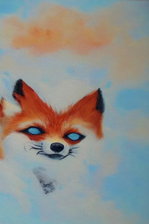 Image similar to 🦊☁️🎨🖌️