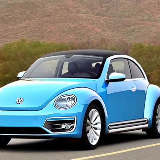 Image similar to if Tesla made a Volkswagen beetle, 8k, high definition, highly detailed