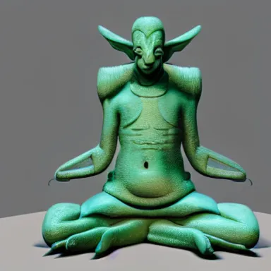 Image similar to zportre of an adhd psychonautistic tra'de : v'r in shape of zen devil, digital painting, octane render, highly detailed