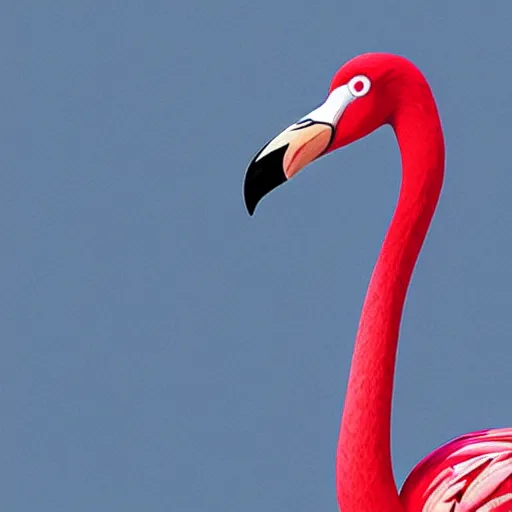 Prompt: flamingo pixar movie character