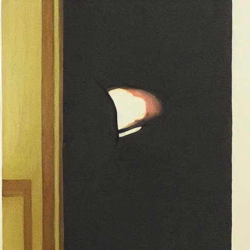 Image similar to close up of a black unicorn in a liminal hotel room, watercolor by gottfried helnwein, by hammershøi, art noveau, highly detailed, lights by edward hopper, liminal, eerie, bright pastel colors