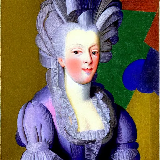 Prompt: portrait of marie antoinette by johannes itten