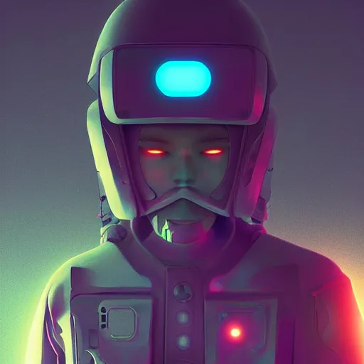 Prompt: japanese cyber soldier 2064 by beeple, Pi-Slices and Kidmograph, beautiful digital illustration