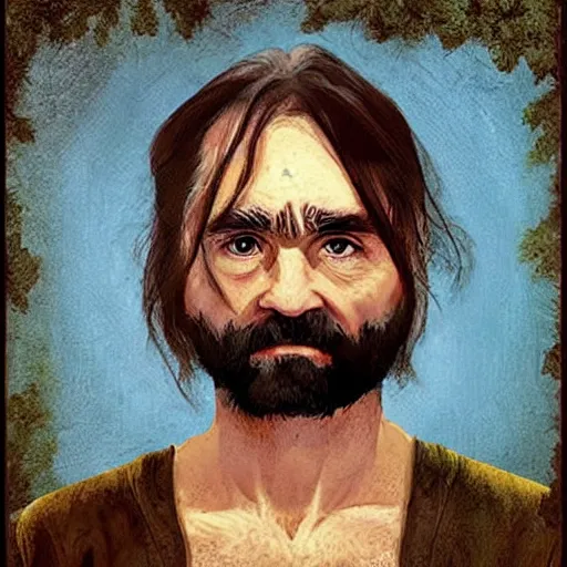 Prompt: charles manson in the style of a renaissance painting