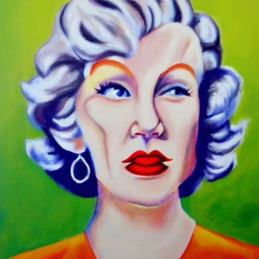 Prompt: Monroe painted by Ann Gayle