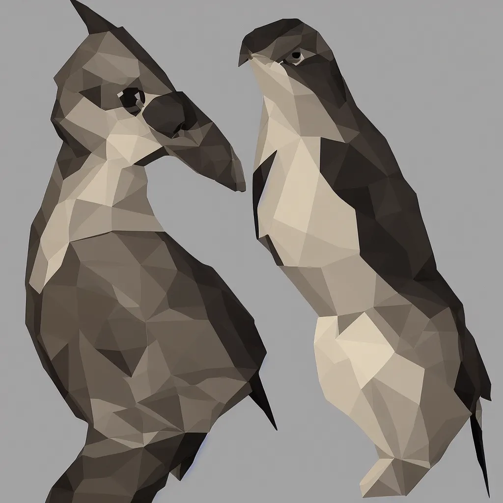 Image similar to Falcon bird face, low poly mesh